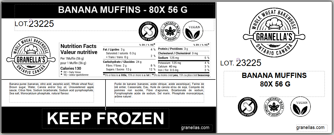 Muffin Granella's 80x56g Banana