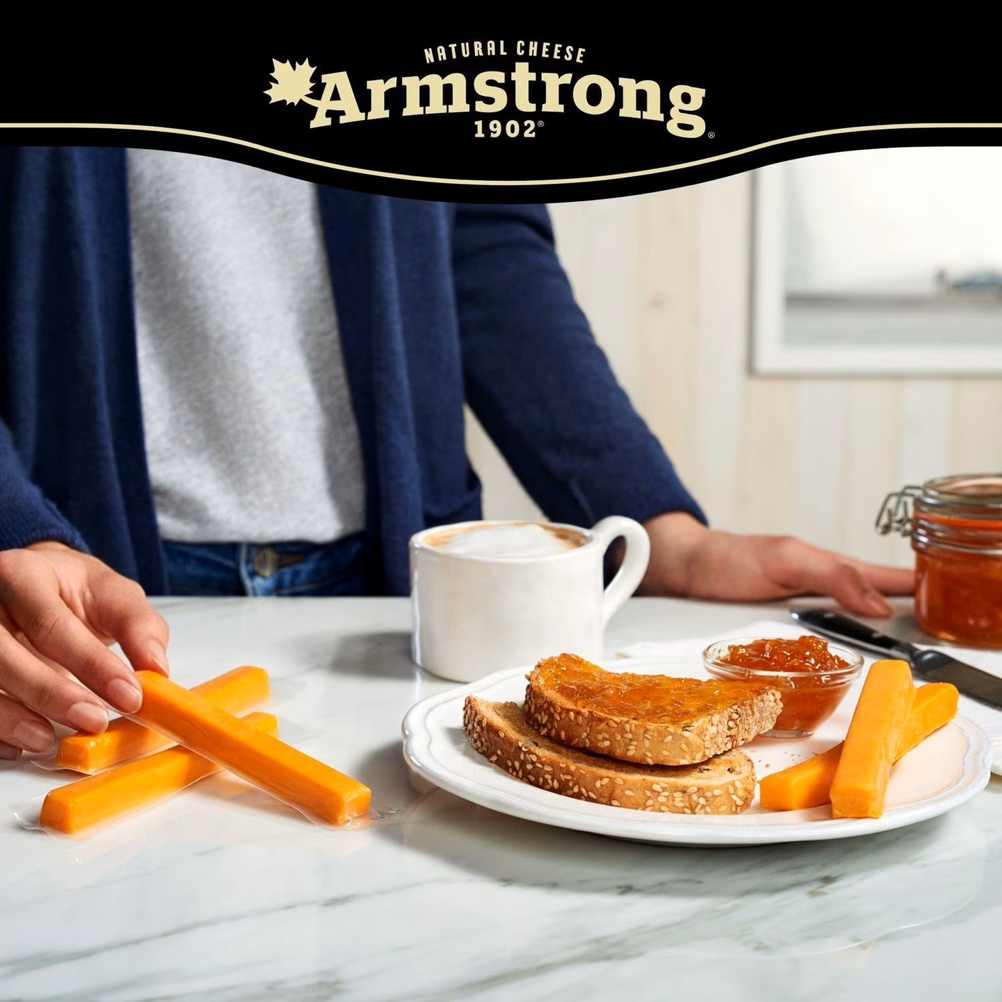 Cheese Stick Armstrong 50x21g Marble Cheddar