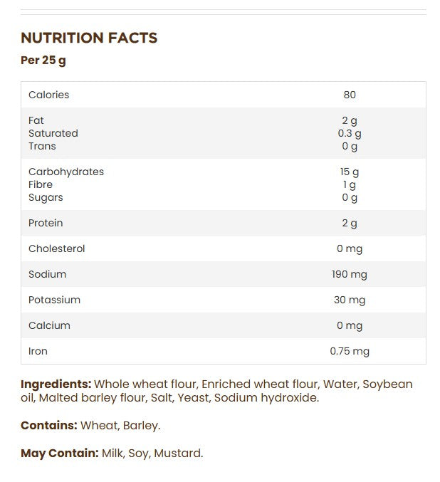 Pretzel Sticks Grissin Bon 150x25g Whole Wheat