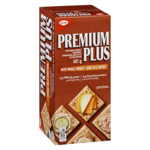 Premium Plus 12x481g Bulk Whole Wheat Crackers