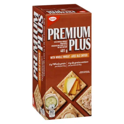 Premium Plus 12x481g Bulk Whole Wheat Crackers