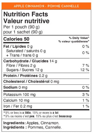 Applesauce 50x90g Apple Cinnamon