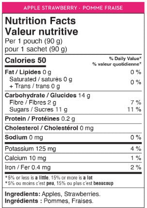 Applesauce 50x90g Apple Strawberry