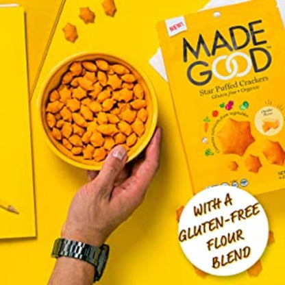 Cracker Puffed Stars Made Good 100x20g Cheddar