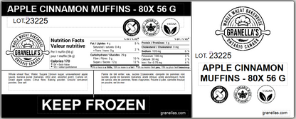 Muffin Granella's 80x56g Apple Cinnamon