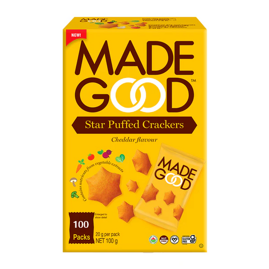 Cracker Puffed Stars Made Good 100x20g Cheddar