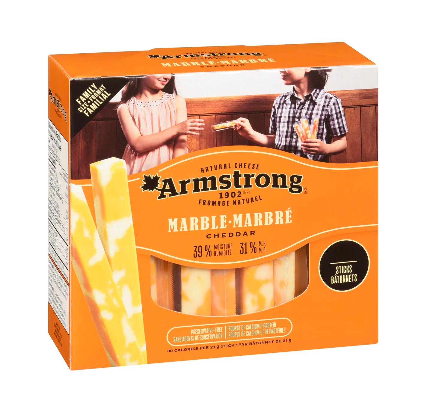 Cheese Stick Armstrong 50x21g Marble Cheddar