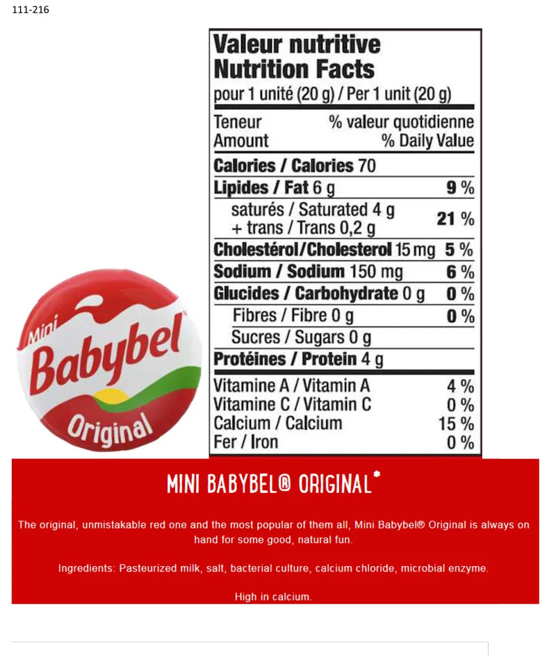 Cheese Babybel 96x20g LF Original