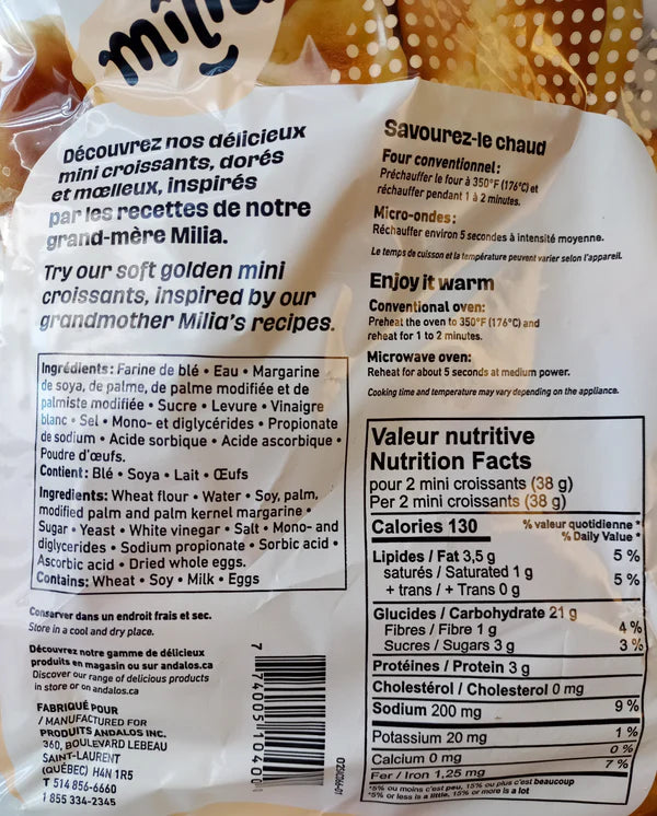 Mini Croissants Milia 200x18g Original