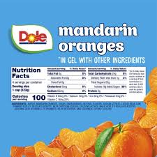 Fruit Bowl Dole 36x107ml Mandarin Orange