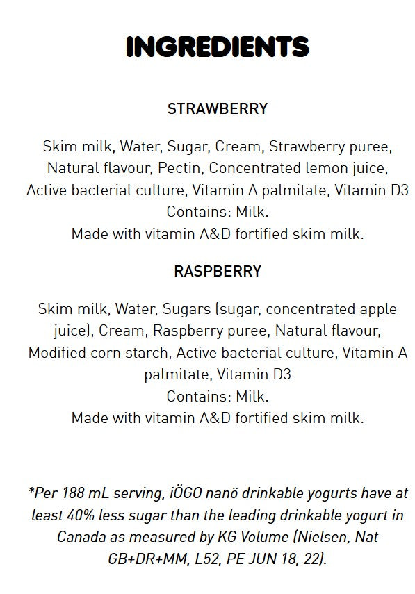 Yogurt Drinkable Iogo 24x93ml Assorted