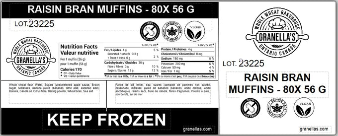 Muffin Granella's 80x56g Raisin Bran