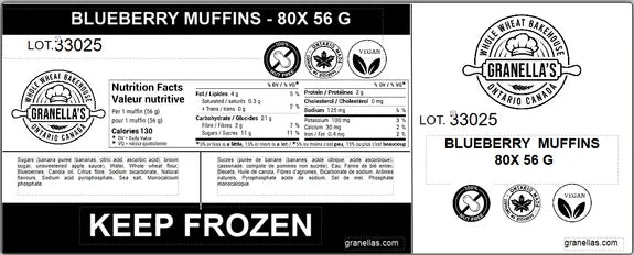 Muffin Granella's 80x56g Blueberry