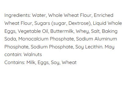 Pancake Duncan 144x40g Whole Wheat (Frozen)