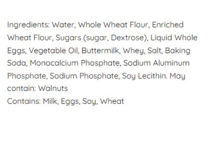 Pancake Duncan 144x40g Whole Wheat (Frozen)