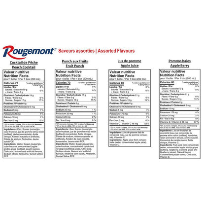 Fruit Juice Rougemont 40x200ml Assorted