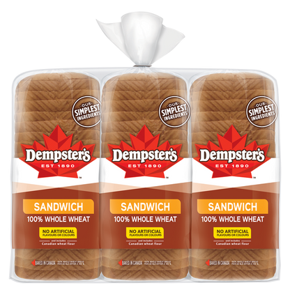 Bread Sandwich Dempter's 675g Whole Wheat
